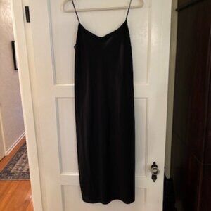 J Crew Long Black Slip Dress size S